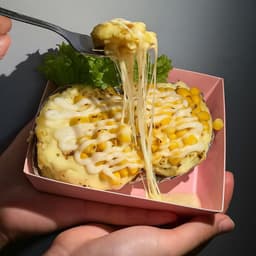🌽Sweet Corn Cheese Potato 玉米芝士烤土豆 